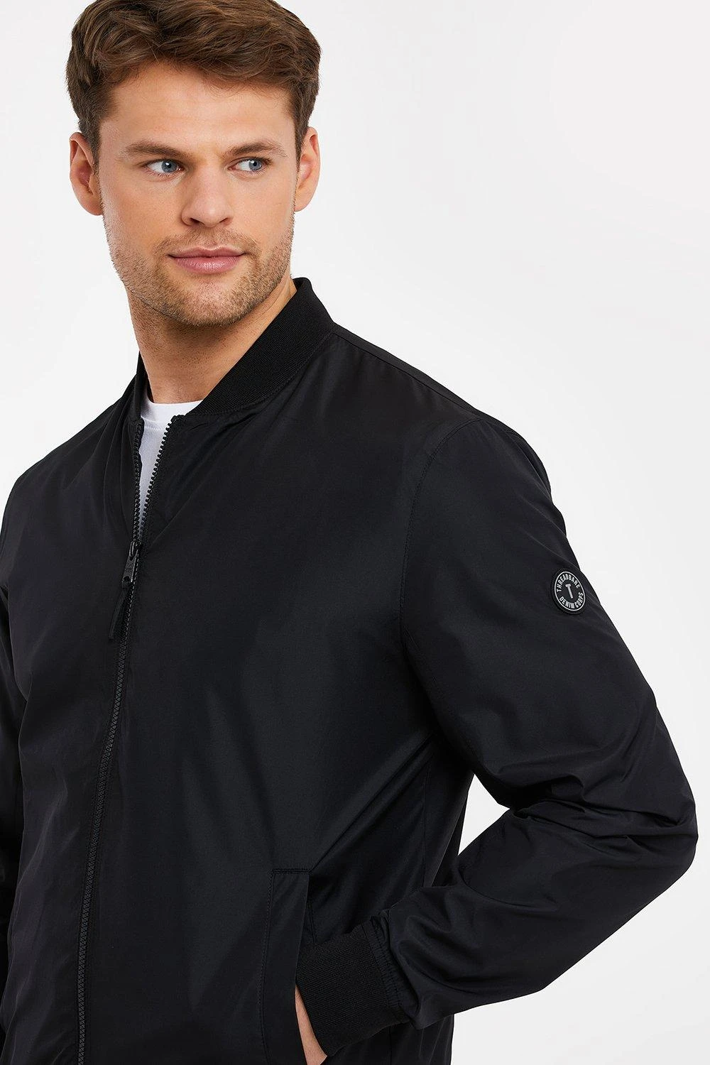 Threadbare 'Rudie' Lightweight Zip Through Bomber Jacket 6 Threadbare 'Rudie' Lightweight Zip Through Bomber Jacket - Image 4