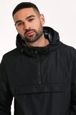 Threadbare 'Jazz' Lightweight Pull On 1/4 Zip Jacket -Joe Browns Store m7625914114624 black xl 3