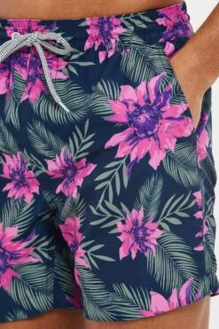 Threadbare 'Katana' Floral Print Swim Shorts -Joe Browns Store m7625914119018 navy xl 3