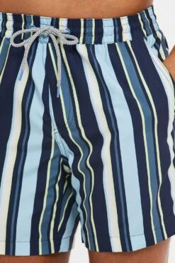 Threadbare 'Bonito' Vertical Stripe Print Swim Shorts 9 Threadbare 'Bonito' Vertical Stripe Print Swim Shorts -Joe Browns Store m7625914119162 blue xl 3