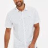 Threadbare 'Leonardo' Cotton Diamond Print Short Sleeve Shirt