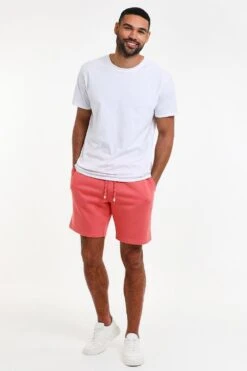 Threadbare 'Bergamot' Fleece Shorts -Joe Browns Store m7625914130952 coral xl 2