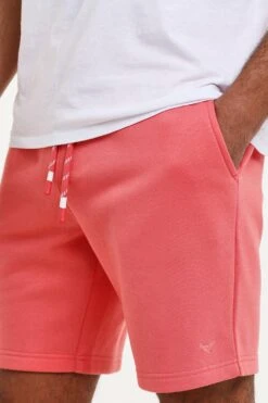 Threadbare 'Bergamot' Fleece Shorts -Joe Browns Store m7625914130952 coral xl 3