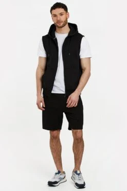 Threadbare 'Caramel' Sleeveless Zip-Through Cotton Blend Hoody -Joe Browns Store m7625914142139 black xl 2