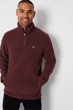 Threadbare 'Blade' Quarter Zip Fleece Sweatshirt