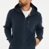 Threadbare 'Rueben' Micro Fleece Zip Through Hoodie -Joe Browns Store m7625914165619 navy xl