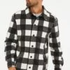 Threadbare 'Miskell' Borg Button Through Check Shacket -Joe Browns Store m7625914167941 black xl