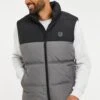 Threadbare 'Lethame' Showerproof Funnel Neck Padded Gilet -Joe Browns Store m7625914170590 grey xl