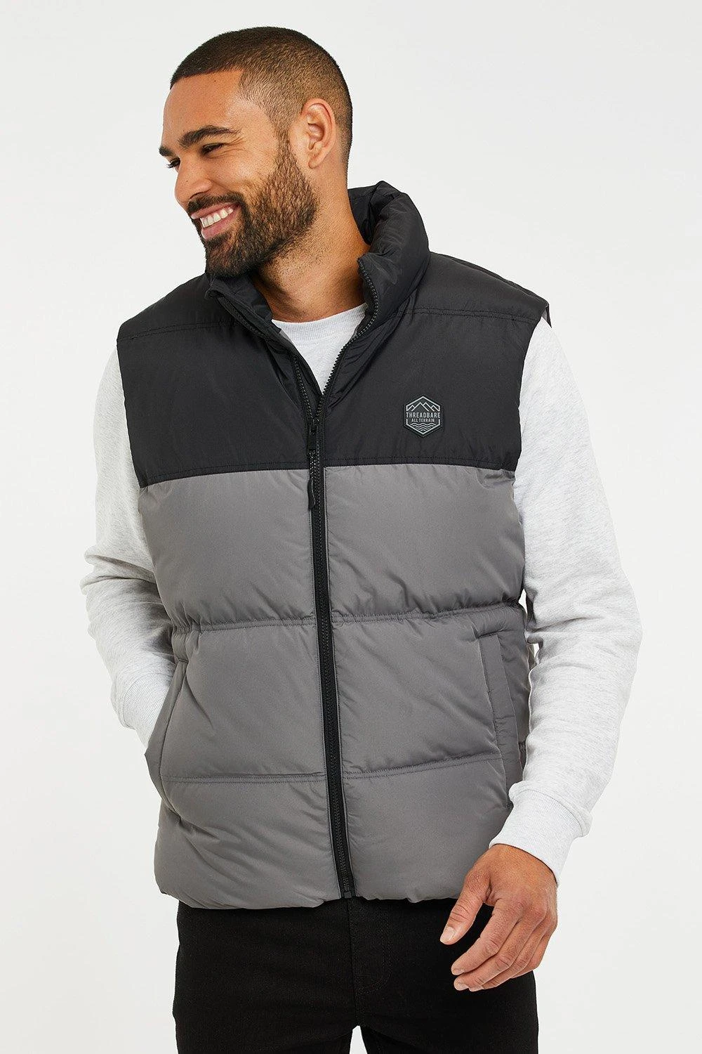 Threadbare 'Lethame' Showerproof Funnel Neck Padded Gilet 3 Threadbare 'Lethame' Showerproof Funnel Neck Padded Gilet