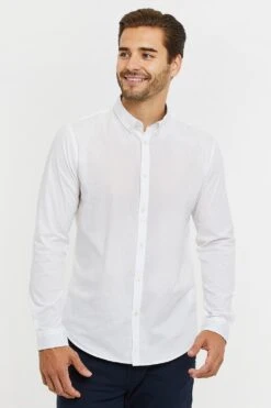 Threadbare 'Dapper' Long Sleeve Cotton Rich Shirt