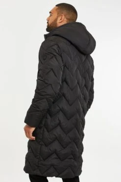 Threadbare 'Gandey' Longline Padded Jacket -Joe Browns Store m7625914177940 black xl 3