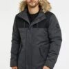 Threadbare 'Parkston' Hooded Parka Jacket -Joe Browns Store m7625914183163 charcoal xl