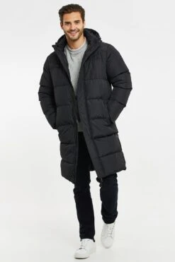 Threadbare 'Lucius' Showerproof Longline Padded Coat -Joe Browns Store m7625914183682 black xl 3