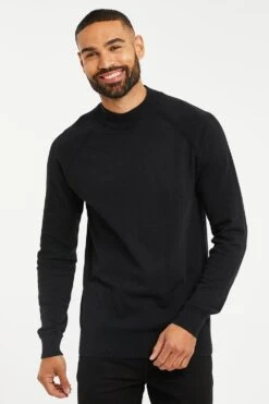 Threadbare 'Perrot' Cotton Blend Turtle Neck Jumper