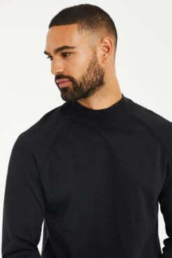 Threadbare 'Perrot' Cotton Blend Turtle Neck Jumper -Joe Browns Store m7625914190192 black xl 2