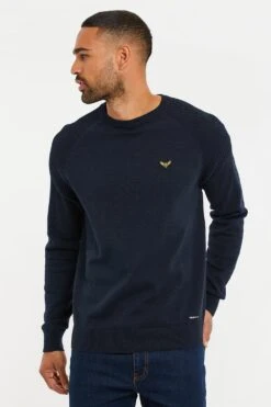 Threadbare 'Badger' Cotton Crew Neck Jumper