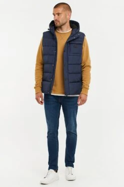 Threadbare 'Ritcher' Hooded Padded Gilet -Joe Browns Store m7625914204608 navy xl 3