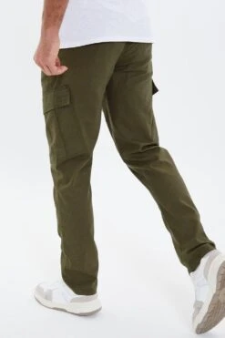 Threadbare 'Gordon' Linen Blend Pull On Cargo Trousers -Joe Browns Store m7625914220950 khaki xl 1
