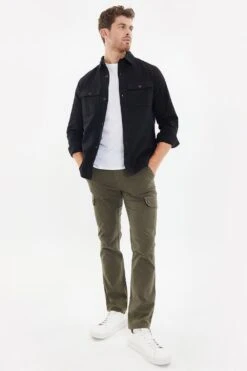 Threadbare 'Ministry' Lightweight Cotton Shacket -Joe Browns Store m7625914224286 black xl 2