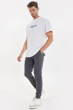 Threadbare 'Croft' Slim Fit Cuffed Casual Trousers -Joe Browns Store m7625914225405 charcoal xl 2