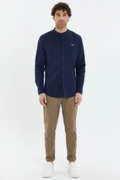 Threadbare Ushuaia' Linen Blend Long Sleeve Grandad Collar Shirt 8 Threadbare Ushuaia' Linen Blend Long Sleeve Grandad Collar Shirt -Joe Browns Store m7625914227096 navy xl 2