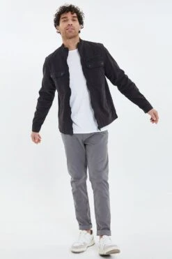 Threadbare 'Rye' Cotton Funnel Neck Lightweight Shacket -Joe Browns Store m7625914229526 black xl 2