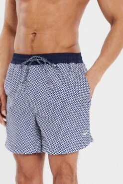 Threadbare 2 Pack 'Kite' Geometric Print Swim Shorts 7 Threadbare 2 Pack 'Kite' Geometric Print Swim Shorts -Joe Browns Store m7625914229816 navy xl 2