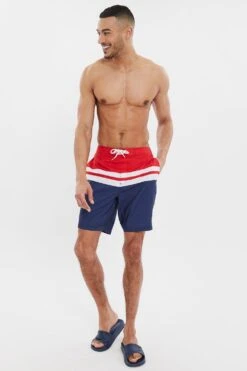 Threadbare 'Kingdom' Colourblock Boardshorts -Joe Browns Store m7625914230270 navy xl 2