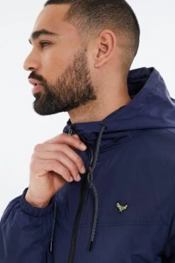 Threadbare 'Capture' Lightweight Zip Through Hooded Mac -Joe Browns Store m7625914231086 navy xl 3