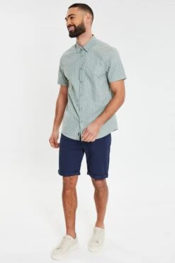 Threadbare 'Pine' Short Sleeve Pineapple Print Cotton Shirt -Joe Browns Store m7625914232434 light20green xl 2