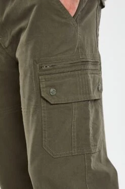Threadbare 'Panel' 3/4 Length Belted Cargo Trousers -Joe Browns Store m7625914235480 khaki xl 3