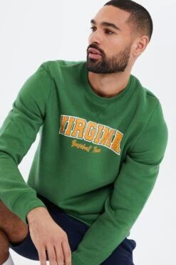 Threadbare 'Deji' Virginia Fleece Sweatshirt -Joe Browns Store m7625914236203 green xl 3
