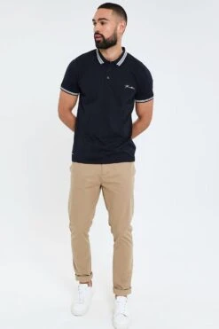 Threadbare 'Norwalk' Contrast Collar Pique Polo Shirt -Joe Browns Store m7625914236630 navy xl 2