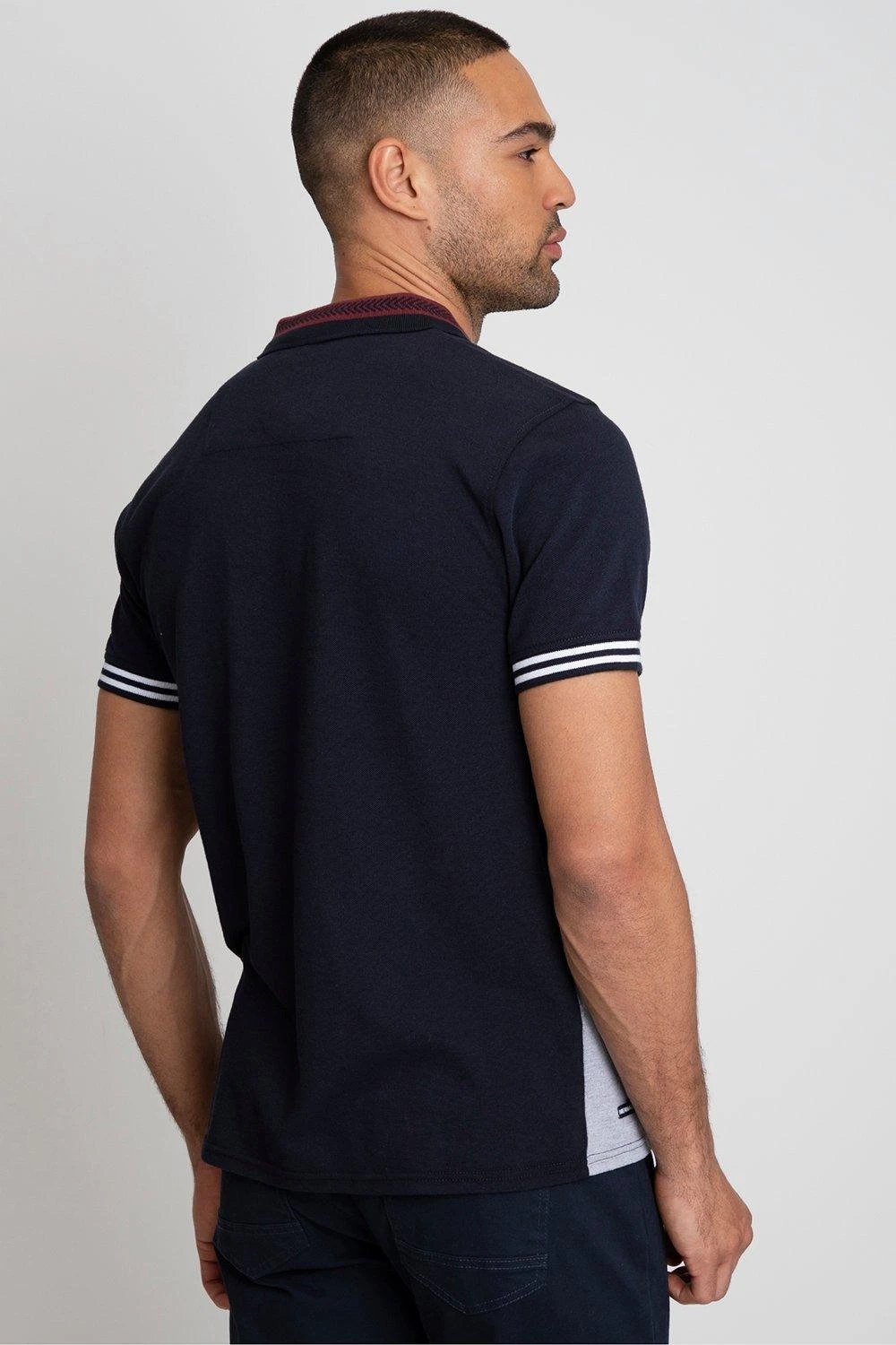 Threadbare 'Carlos' Colourblock Pique Polo Shirt 4 Threadbare 'Carlos' Colourblock Pique Polo Shirt - Image 2
