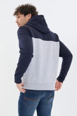Threadbare 'Marcella' Cotton Blend Colourblock Hoodie -Joe Browns Store m7625914237415 navy xl 1