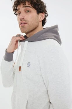 Threadbare 'Miami' Cotton Blend Contrast Hoodie -Joe Browns Store m7625914237484 ecru xl 3