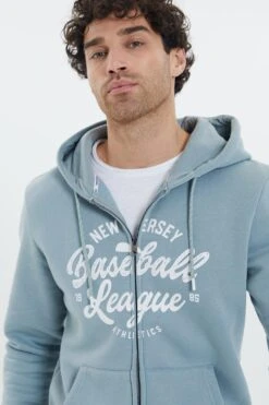 Threadbare 'Louis' Graphic Print Zip Through Hoodie -Joe Browns Store m7625914237804 blue xl 3