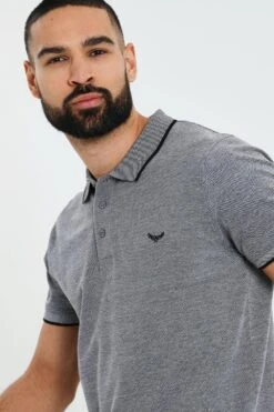Threadbare 'Kincaid' Birdseye Pique Polo Shirt -Joe Browns Store m7625914238214 grey xl 3