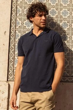 Threadbare 'Truffle' Revere Collar Pique Polo