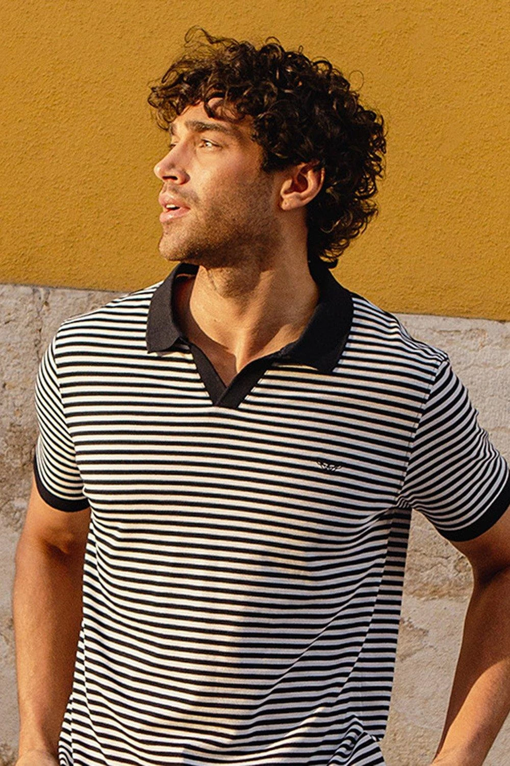 Threadbare 'Domino' Revere Collar Striped Pique Polo 6 Threadbare 'Domino' Revere Collar Striped Pique Polo - Image 4