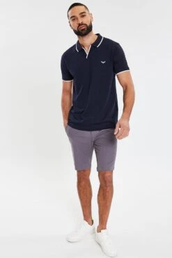 Threadbare Mabel' Revere Collar Jersey Polo Shirt -Joe Browns Store m7625914238689 navy xl 2