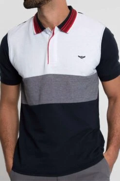 Threadbare 'Jose' Colourblock Pique Polo Shirt -Joe Browns Store m7625914239105 navy xl 3