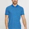 Threadbare 'Cliff' Zip Collar Striped Pique Polo Shirt -Joe Browns Store m7625914239150 bright20blue xl