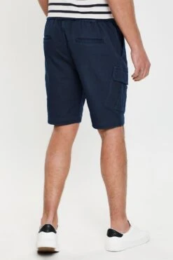 Threadbare 'Rocky' Pull On Cotton Blend Cargo Shorts -Joe Browns Store m7625914240415 navy xl 1