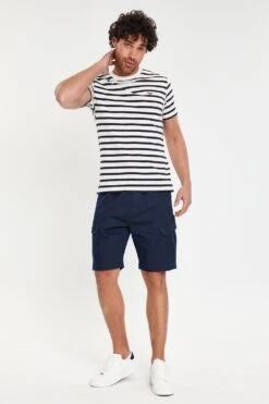 Threadbare 'Rocky' Pull On Cotton Blend Cargo Shorts -Joe Browns Store m7625914240415 navy xl 2