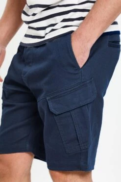 Threadbare 'Rocky' Pull On Cotton Blend Cargo Shorts -Joe Browns Store m7625914240415 navy xl 3