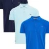 Threadbare 3 Pack 'Dami' Pique Polo Shirts -Joe Browns Store m7625914244314 blue xl