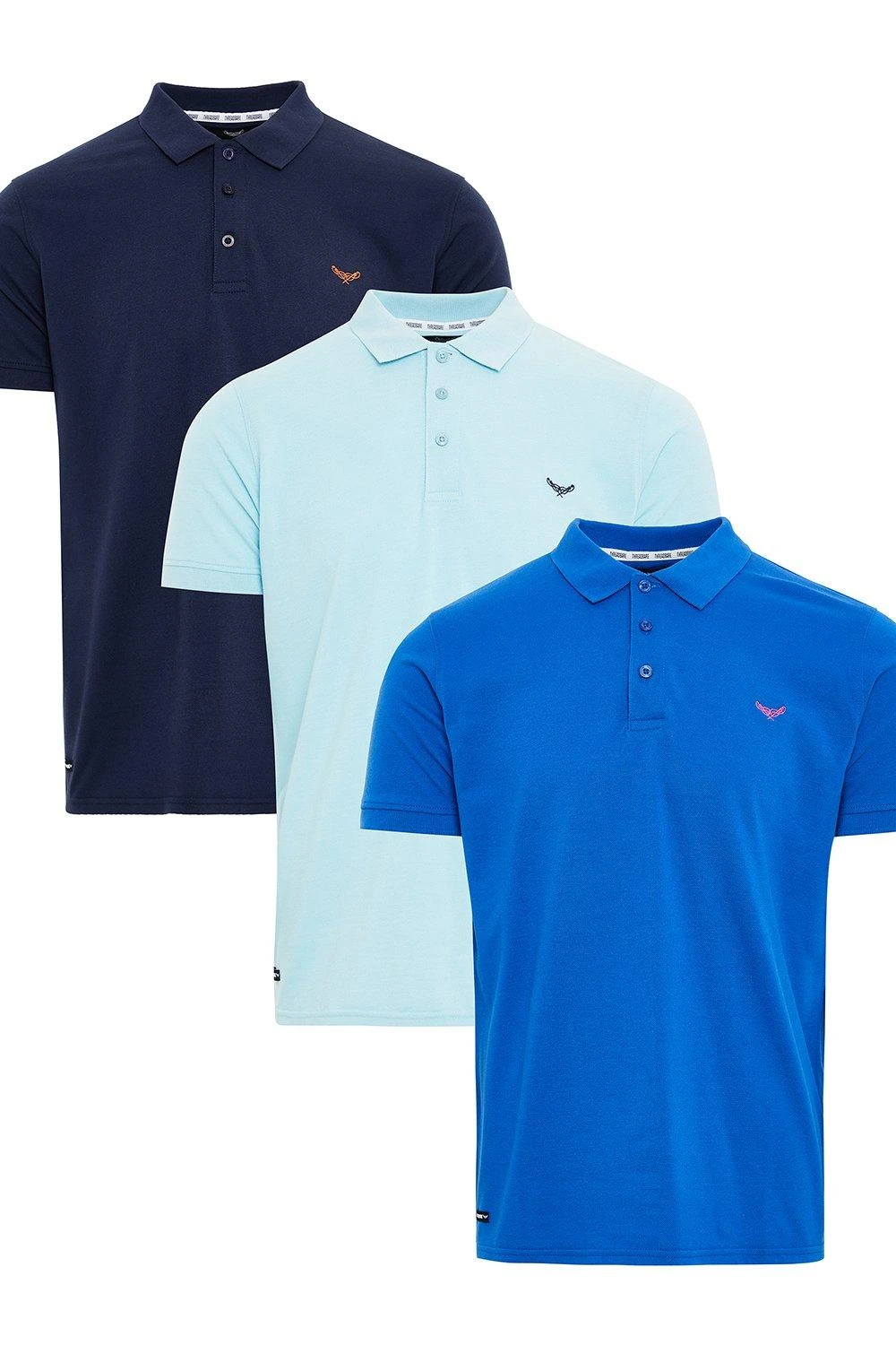 Threadbare 3 Pack 'Dami' Pique Polo Shirts 3 Threadbare 3 Pack 'Dami' Pique Polo Shirts