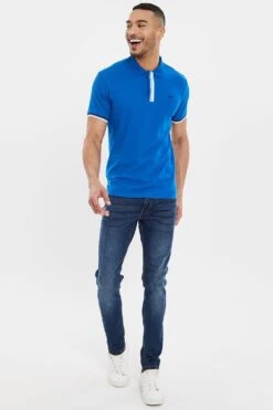 Threadbare 'Pomona' Cotton Pique Polo Shirt -Joe Browns Store m7625914250209 cobalt xl 2