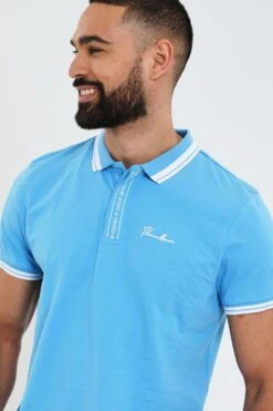 Threadbare 'Kingman' Cotton Jersey Logo Polo Shirt 9 Threadbare 'Kingman' Cotton Jersey Logo Polo Shirt -Joe Browns Store m7625914250377 blue xl 3